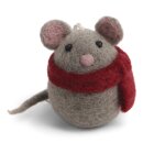 Maus mit Schal, 6 cm