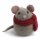 Maus mit Schal, 6 cm