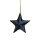 Anhanger 3D Stern 6cm, blue, mit Capizmuschel