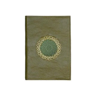 Notizbuch MANDALA M olivgrun nachfullbar, Leder