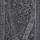 Schal PAISLEY navy-dunkelblau, 165x35cm, 100 % Wolle