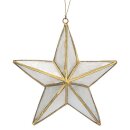 Stern 3D weis-gold, Capiz
