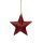Anhanger 3D Stern 6cm, rot, mit Capizmuschel