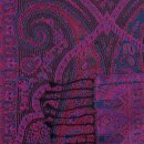 Schal PAISLEY pink-schwarz, 165x35cm, Seide