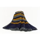Yakwolle 240 x 120 cm blau grau ocker