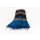 Yakwolle 240 x 120 cm blau schwarz ocker rot