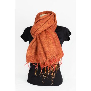 Yakwolle Schal 80x190cm orange braun