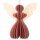 Baumschmuck Engel Origami 7cm weinrot Punkte, Papier