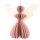 Baumschmuck Engel Origami 7cm rosa Punkte, Papier