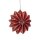 Stern Ornament Sprenkel 7,5cm, weinrot-gold, Papier