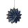 Stern Ornament Sprenkel 7,5cm, dunkelblau-gold, Papier