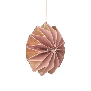 Stern Ornament Sprenkel 7,5cm, rosa-gold, Papier
