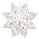 Faltstern Schneeflocke mit LED, 30cm, weis, Papier
