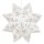 Faltstern Schneeflocke mit LED, 30cm, weis, Papier