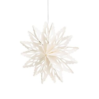 3er Set Schneeflocken, 11 cm, weis, Papier