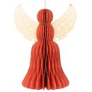Baumschmuck Engel Origami 17cm rot Punkte, Glitter