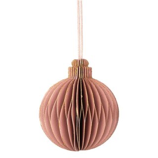 Papierdeko Origami 7,5cm GLOBE rosa, Glitter