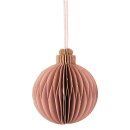 Papierdeko Origami 7,5cm GLOBE rosa, Glitter