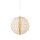 Papierdeko Origami 8cm SPHERE weis, Glitter