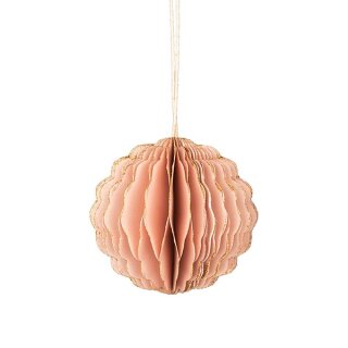 Papierdeko Origami 8cm SPHERE taupe, Glitter