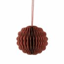 Papierdeko Origami 8cm SPHERE weinrot, Glitter