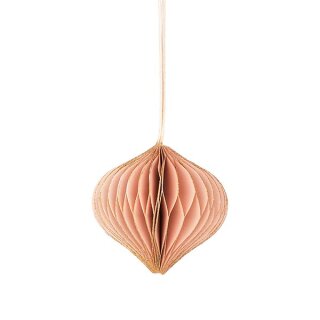 Papierdeko Origami 6,5cm ONION taupe, Glitter