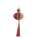 Papierdeko Origami 18cm DOME weinrot dreifarbig, Quaste
