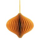 Papierdeko Origami 9cm ONION goldgelb, Glitter