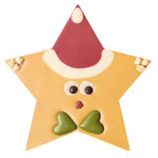 Stern mit Weihnachtsmütze de luxe