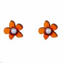 Ohrstecker BLUTE orange, Flaschenkurbis