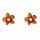 Ohrstecker BLUTE orange, Flaschenkurbis