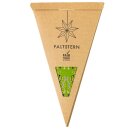 Faltstern 7 Strahlen 45cm, Glitter grun-gold, Papier