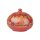 Dose Kaschmir, rund, 12,5x11,5cm handbemalt, Pappmache