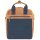 City-Tasche SHAHAR, nachtblau, Ziegenleder und Canvas
