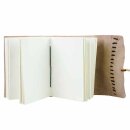 Notizbuch M STITCH mit Wickelband TwoTone blue, Leder