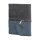 Notizbuch M STITCH mit Wickelband TwoTone blue, Leder