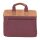 Business bag, bordeaux, Ziegenleder und Canvas