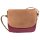 Tasche SATCHEL, bordeaux, Ziegenleder und Canvas