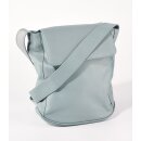 TASCHE Fächer taubenblau, Rindsleder H29x27/Boden 9,5cm