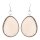 Ohrringe oval natur, Tagua