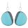 Ohrringe oval aqua, Tagua