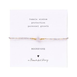 Iris Card Mondstein Goldfarbig Armband