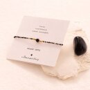 Iris Card Schwarzer Onyx Goldfarbig Armband