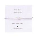 Iris Card Blaue Spitzenachat Silberfarbig Armband