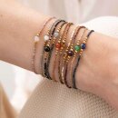Iris Card Blaue Spitzenachat Silberfarbig Armband