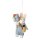 Hase Boy mit Luftballon/Hose, 15 cm