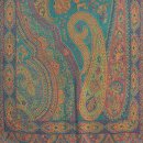 Schal PAISLEY petrol-lila-gelb, 165x35cm, Seide