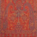 Schal PAISLEY rot-dunkelblau-beige, 165x35cm, Seide