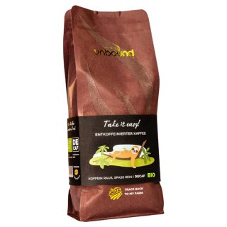 Take it easy! - Entkoffeinierter Bio Kaffee 500g ganze Bohne