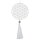 Blume des Lebens mit Tassel Dekoration, weis, MDF Ornament